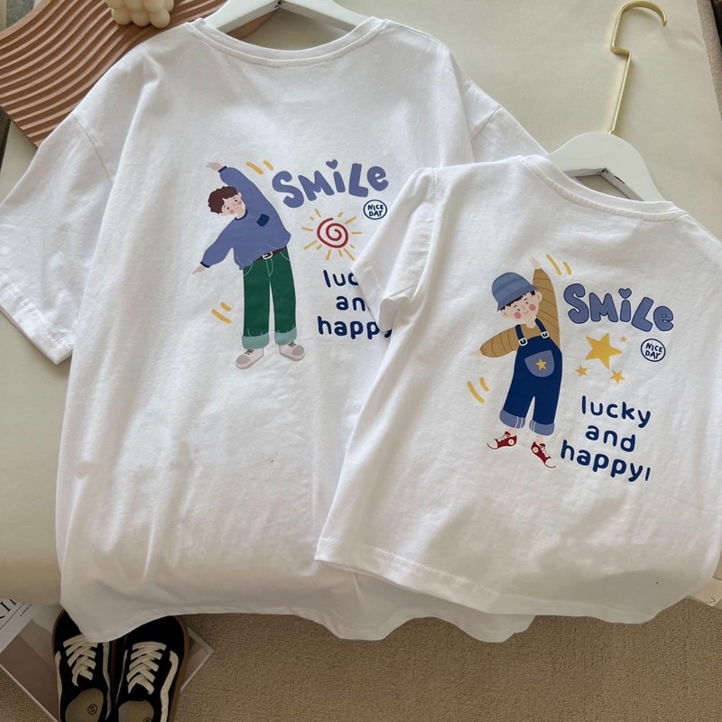 Áo Thun Gia Đình Cotton Co Giãn 4 Chiều Siêu Mát