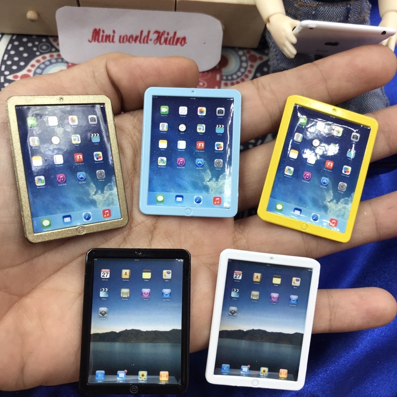 iPad mini tí hon mô hình dùng trang trí nhà búp bê tỉ lệ 1/6, 1/8