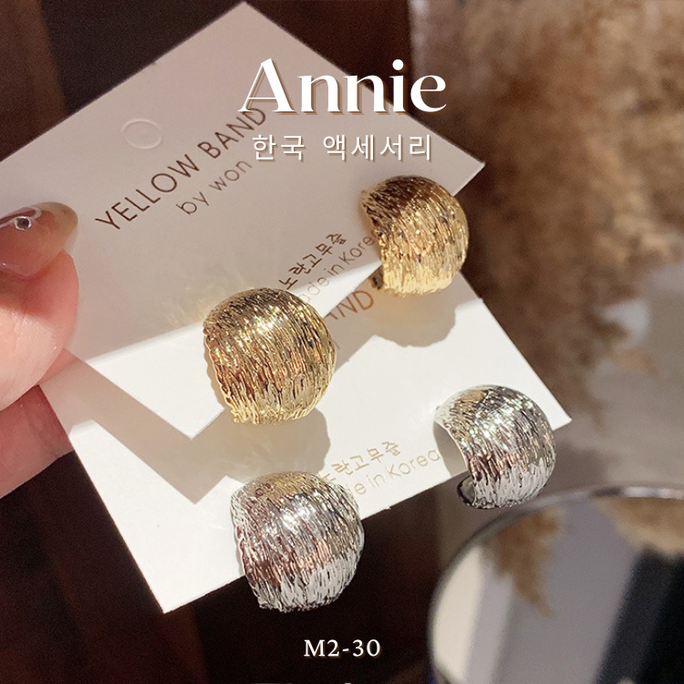 Bông tai chuôi bạc 925 mẫu to cá tính hiện đại ANNIE M2-30