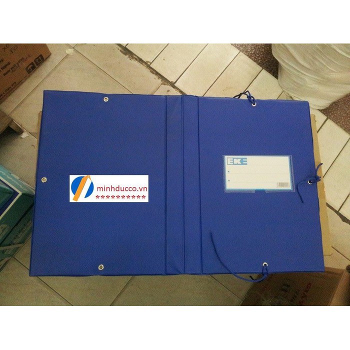 Cặp hồ sơ 3 dây bìa cứng si xanh 7cm EKE