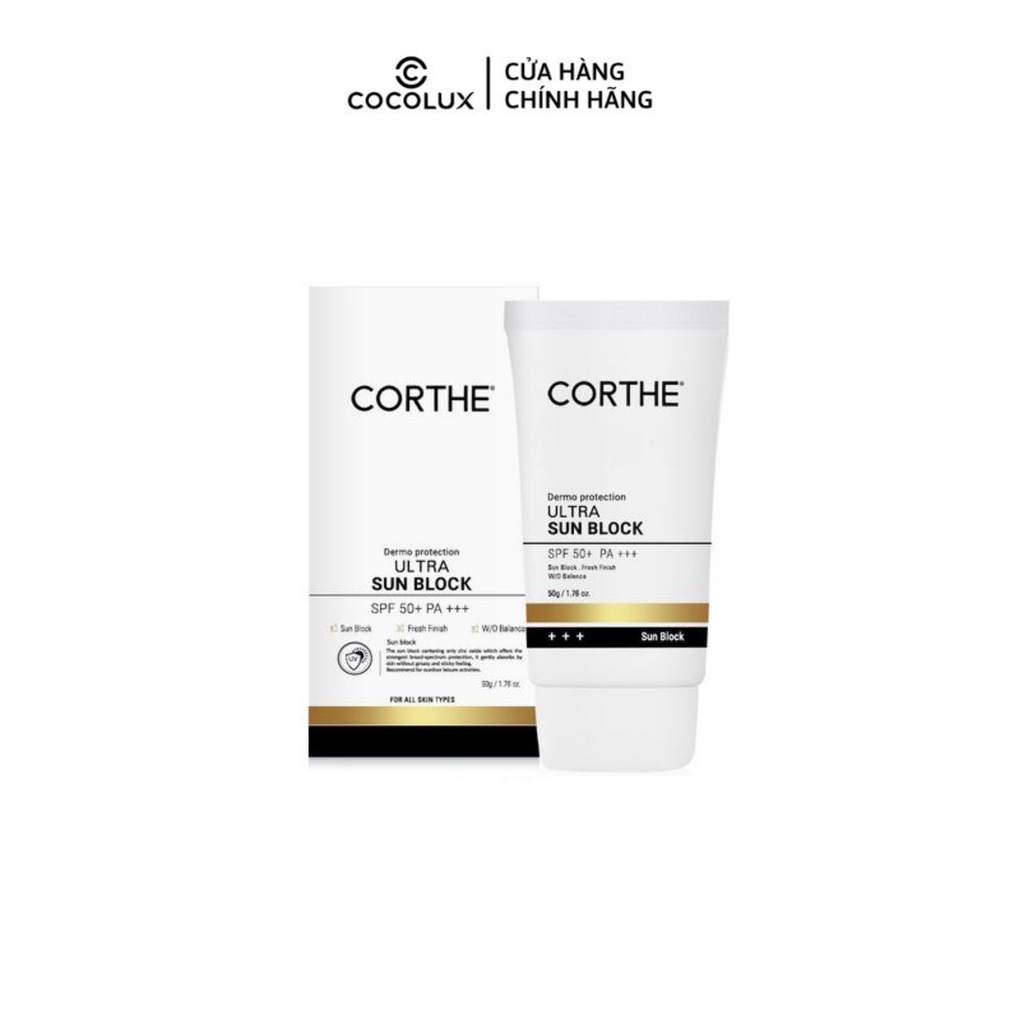 Kem Chống Nắng Corthe Dermo Protection Ultra Sun Block SPF50+ [COCOLUX]