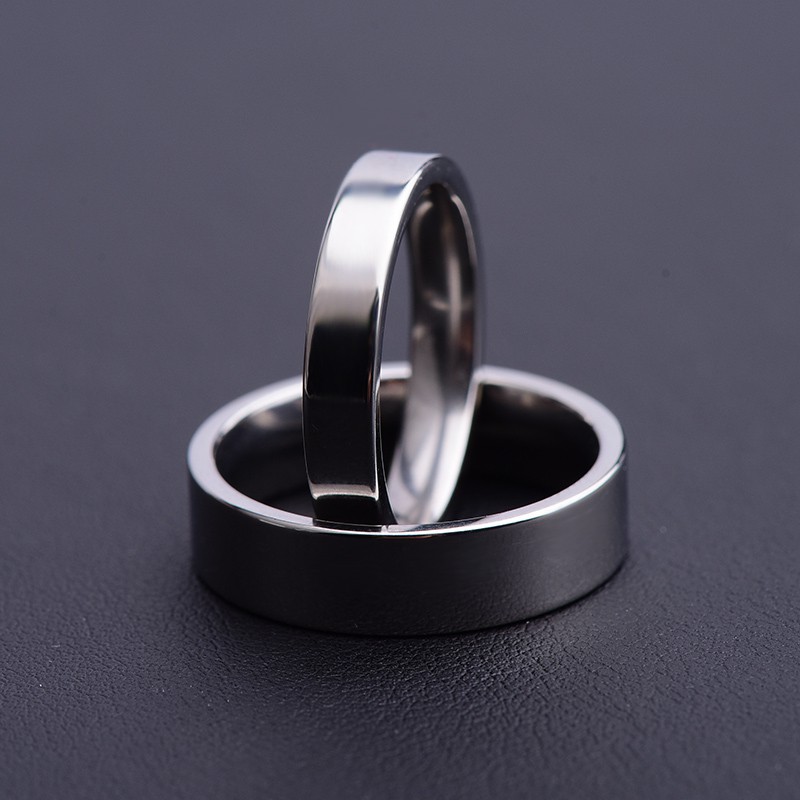 Nhẫn Nam Nữ Unisex Trơn Basic Plain Ring Asta Accessories Màu Bạc Đẹp - Nhẫn Cá Tính Titan Không Gỉ - Plain Ring Nhỏ