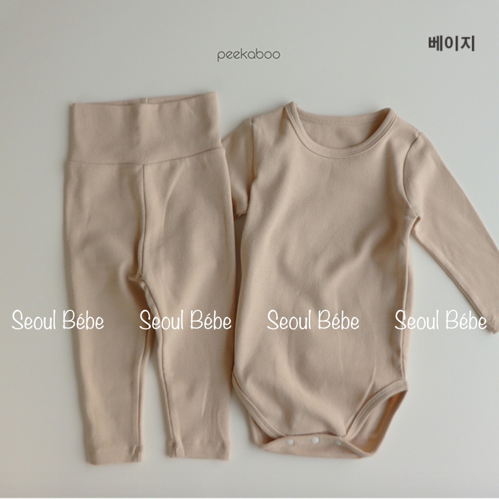Bộ áo bodysuit Bommi quần cạp cao Peekaboo 2021 chất mỏng