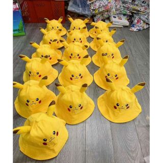 Mũ pikachu vành rộng dễ thương cho bé