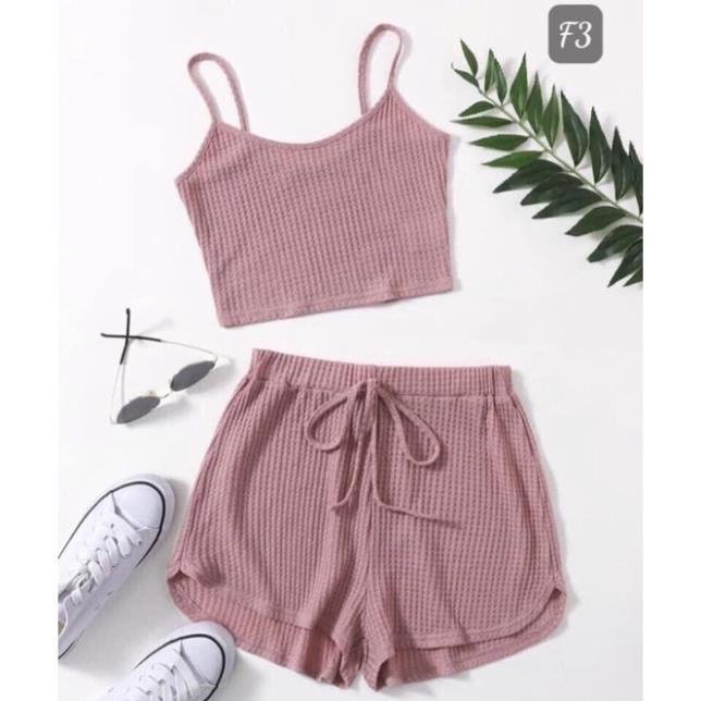[Siêu xinh] Set ngủ áo 2 dây quần cộc hot hit(sỉ từ 5sp bất kì) 😍 | BigBuy360 - bigbuy360.vn