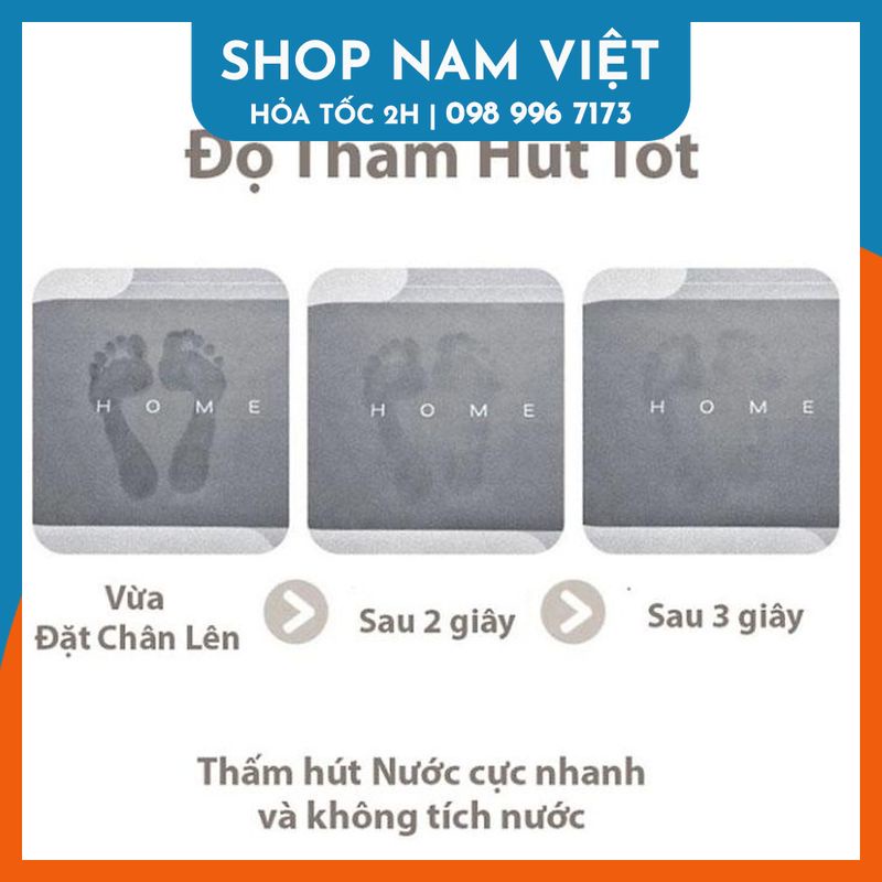 Thảm Lau Chân Siêu Mềm, Hút Nước, Chống Trơn Trượt (Nhiều Kiểu Dáng, Nhiều Kích Cỡ)