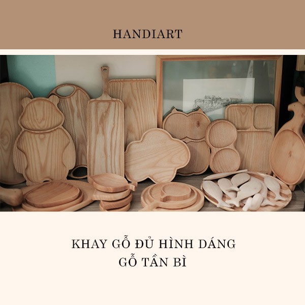 Phụ kiện trang trí - Khay gỗ hình dễ thương