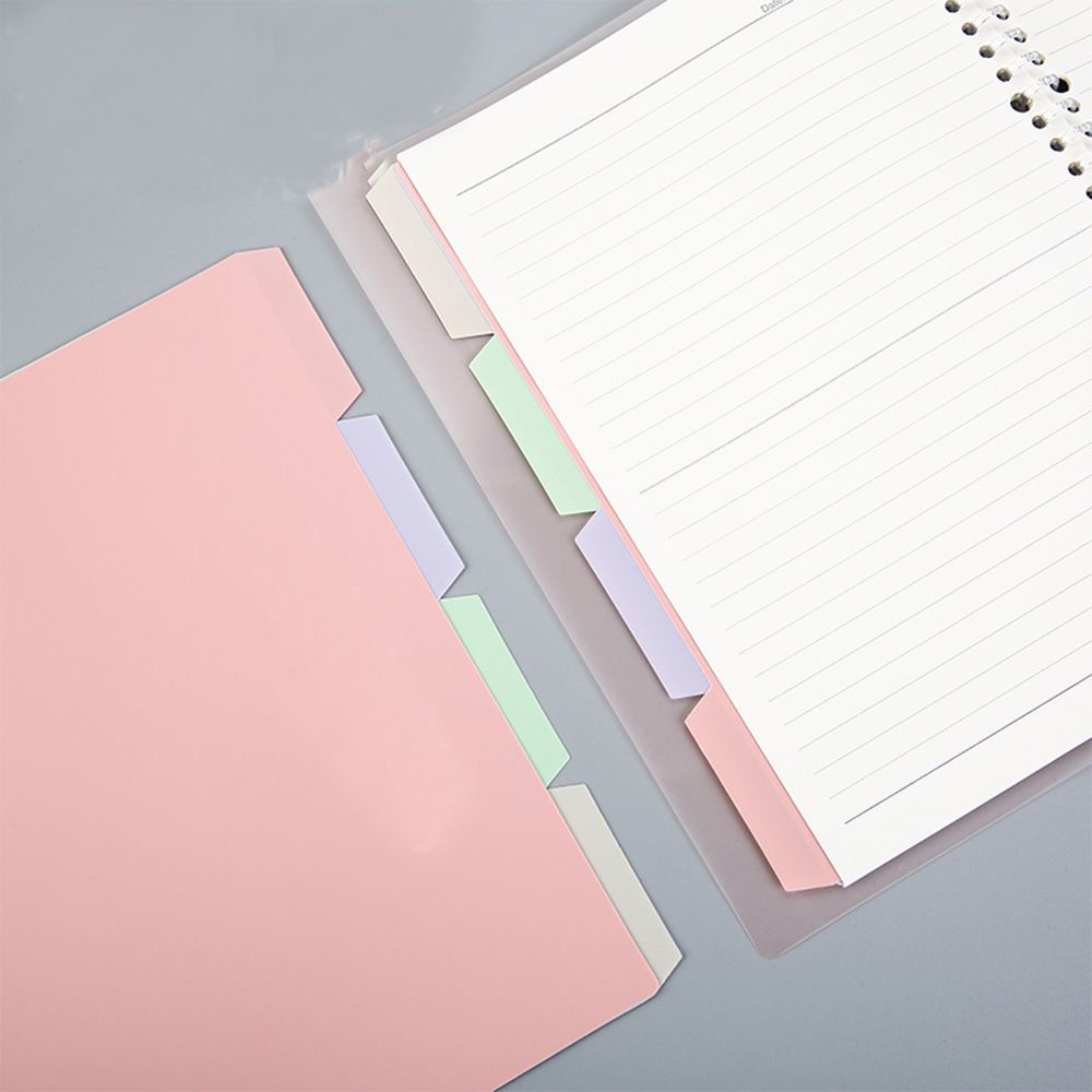 Miếng Lót Sổ Tay Bằng Nhựa Nhiều Màu Sắc Có 4 Ngăn In Chữ Phù Hợp Cho Văn Phòng
