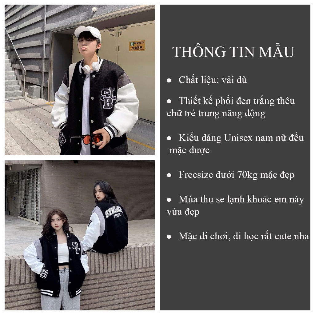 Áo khoác bomber thể thao SLB chất gió_VIETCEN