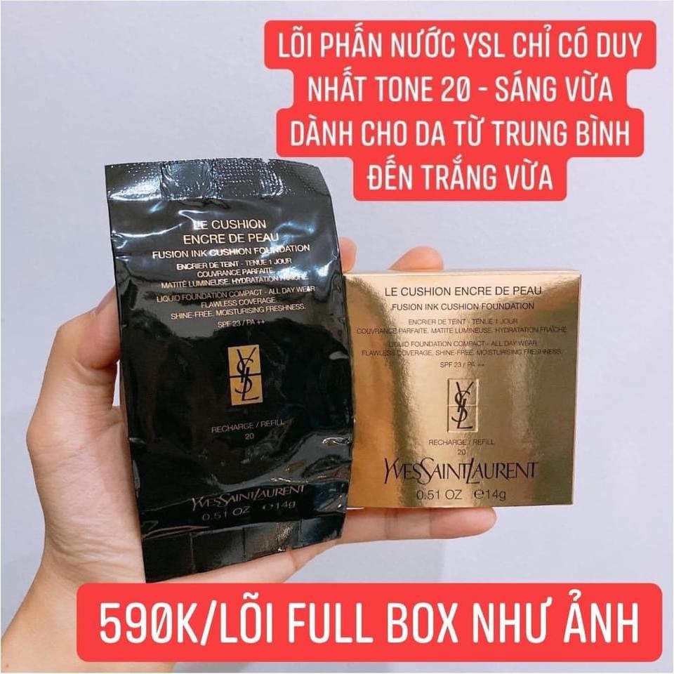 Lõi Phấn Nước YSL Le Cushion Encre De Peau Fusion Ink Cushion Foundation - Tone 20