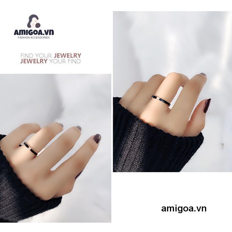✨✨Nhẫn Thép Không Gỉ Thiết Kế Đơn Giản Thời Trang Cho Nữ