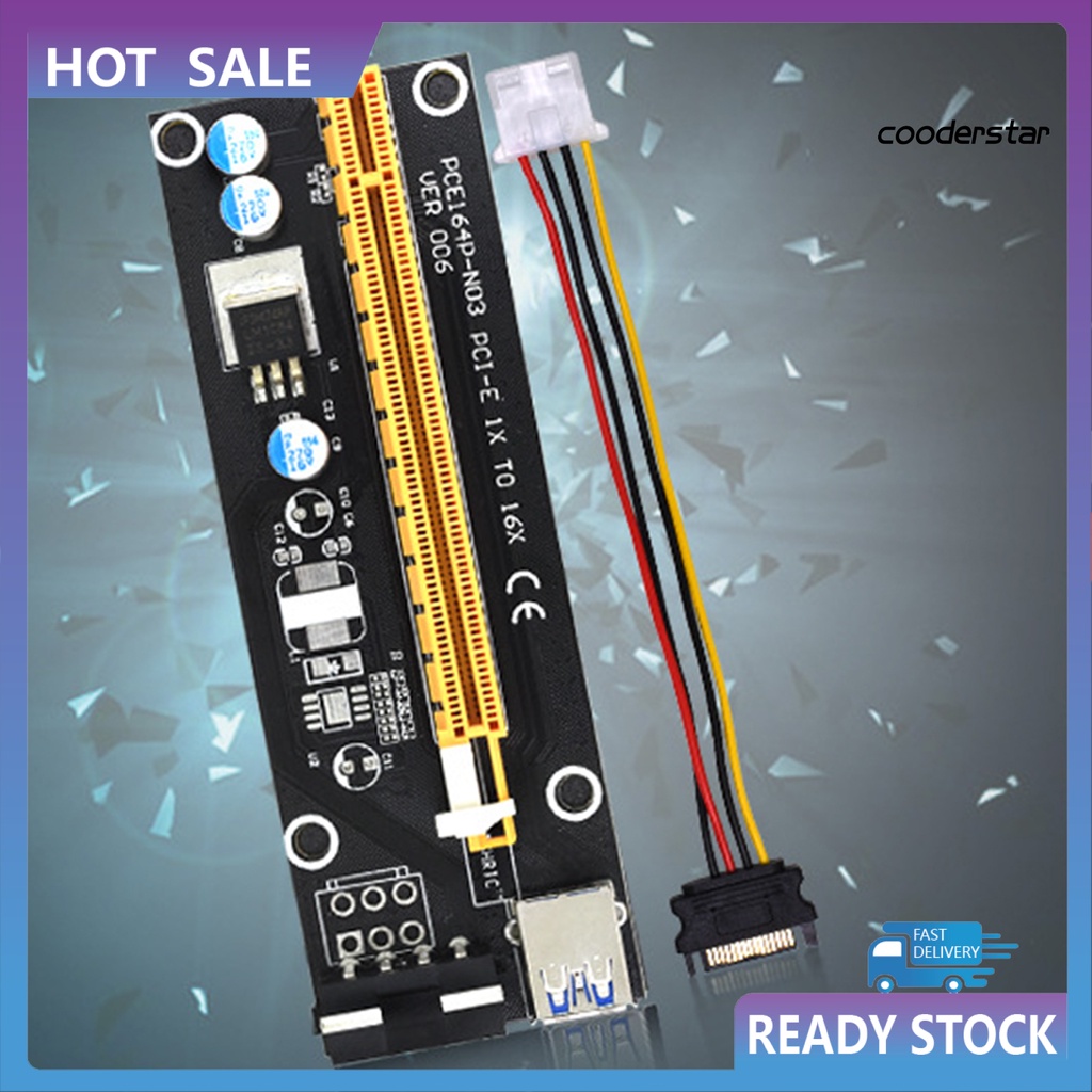 Card mở rộng DN-PJ Ver006 USB 3.0 PCI-E 1X sang 16X GPU cho máy tính