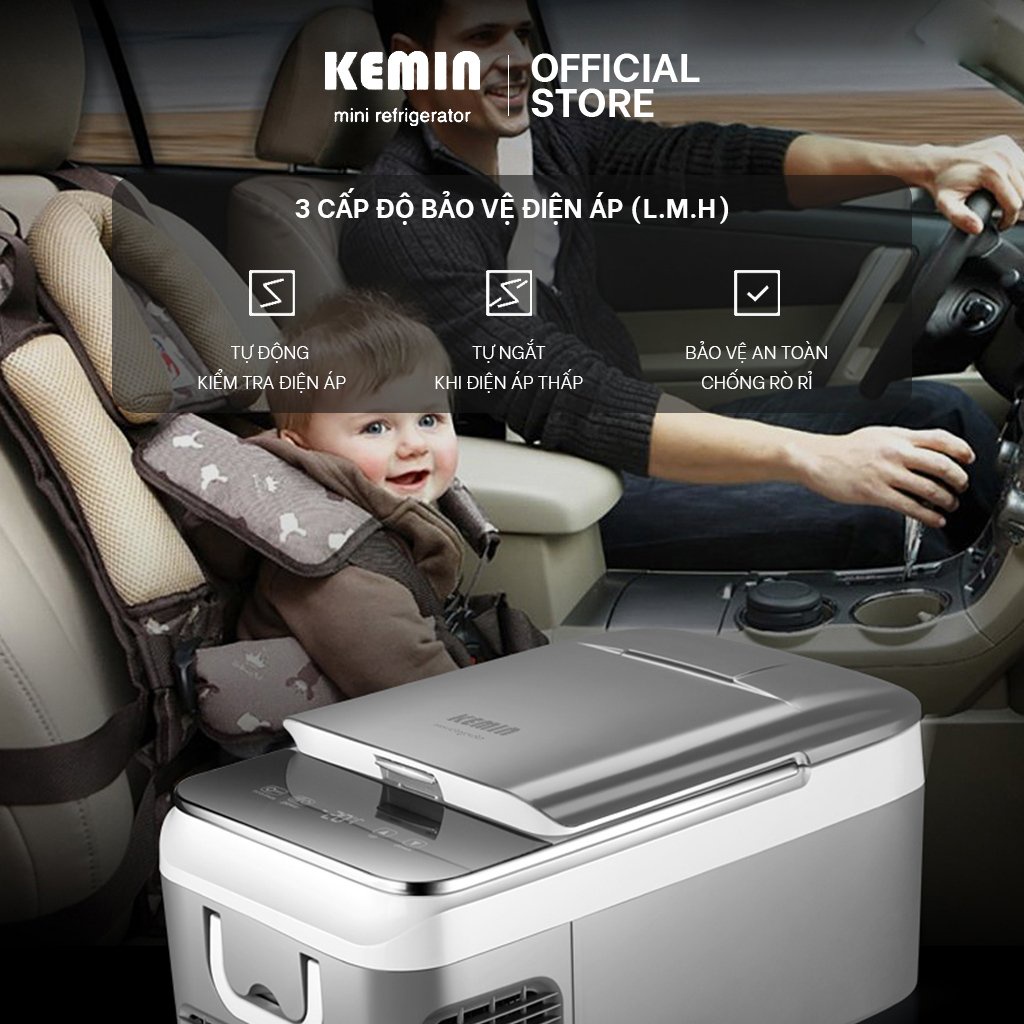 Tủ lạnh ô tô Kemin KM-18L Làm đá siêu tốc