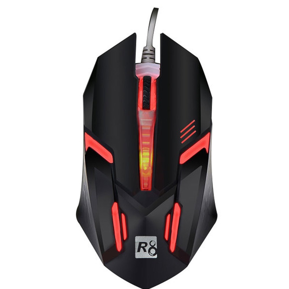 Combo Bàn Phím GAME Và Chuột Led 7 Màu R8 1822 - 1602 (Đen) + Tặng Kèm Tấm Lót Chuột - NK