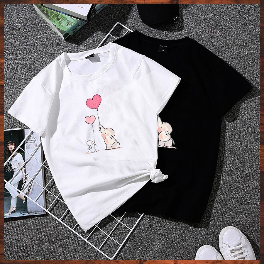 Áo thun nữ tay lỡ form rộng 3 chú gấu dễ thương vải dày mịn 2020TN1012