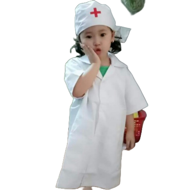 Áo Bác Sĩ Cho Bé Yêu Tập Làm Bác Sĩ Phom Đẹp Chất Vải Tốt