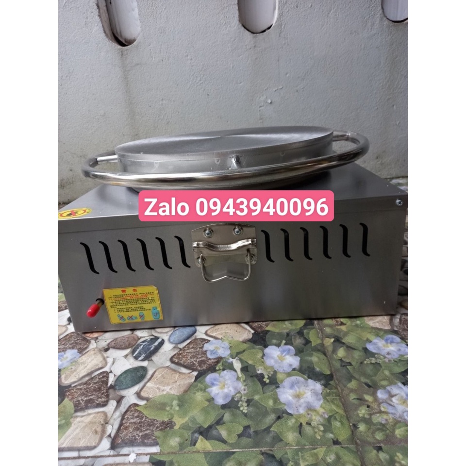 Máy làm bánh kếp thái lan-máy làm bánh crepe dùng gas-mâm xoay inox bảo hành 1 năm