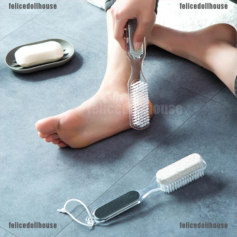 [Felice] 4 in 1 Foot Brush Scrubber Feet Massage Scrub Brushes Remove Dead Skin Care