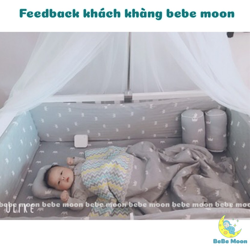 [HỎA TỐC] Màn Cũi Và Khung Treo Màn Cũi Cho Bé BeBe Moon, Màn Đủ Màu Sắc Khung Inox 404 bền đẹp