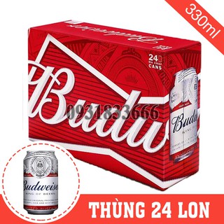Bia Budweiser 5% Thùng 24 Lon 330 ml