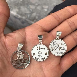 Mặt dây chuyền khắc tên cho bé