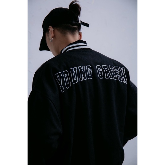 YOUNG GREEN BRAND® Áo Young Green College Varsity Jacket