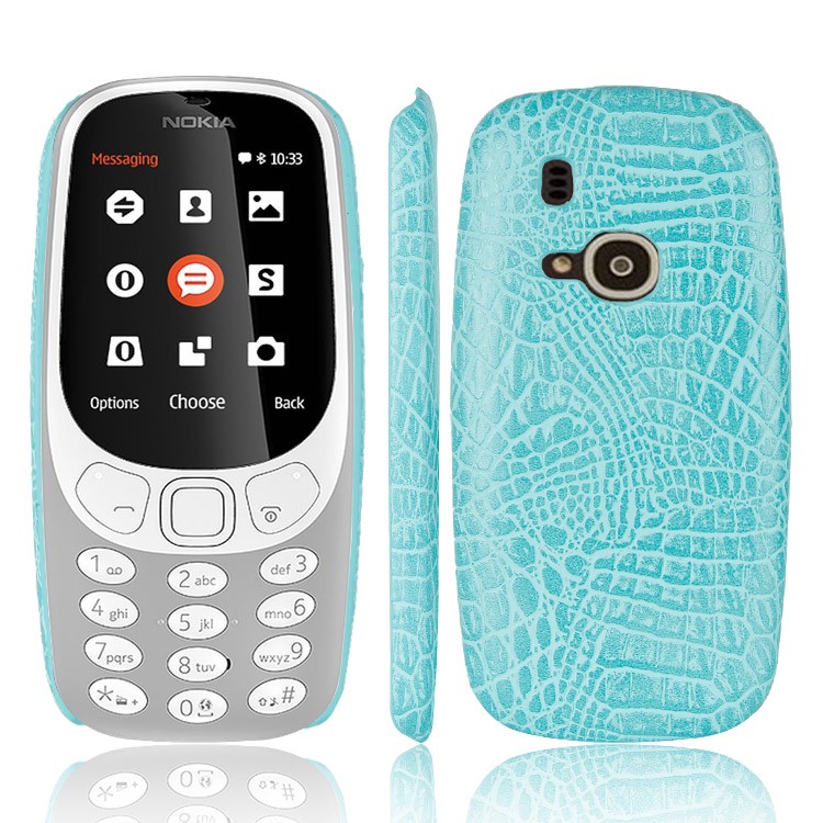 Ốp điện thoại da PU họa tiết vân cá sấu cho Nokia 3310