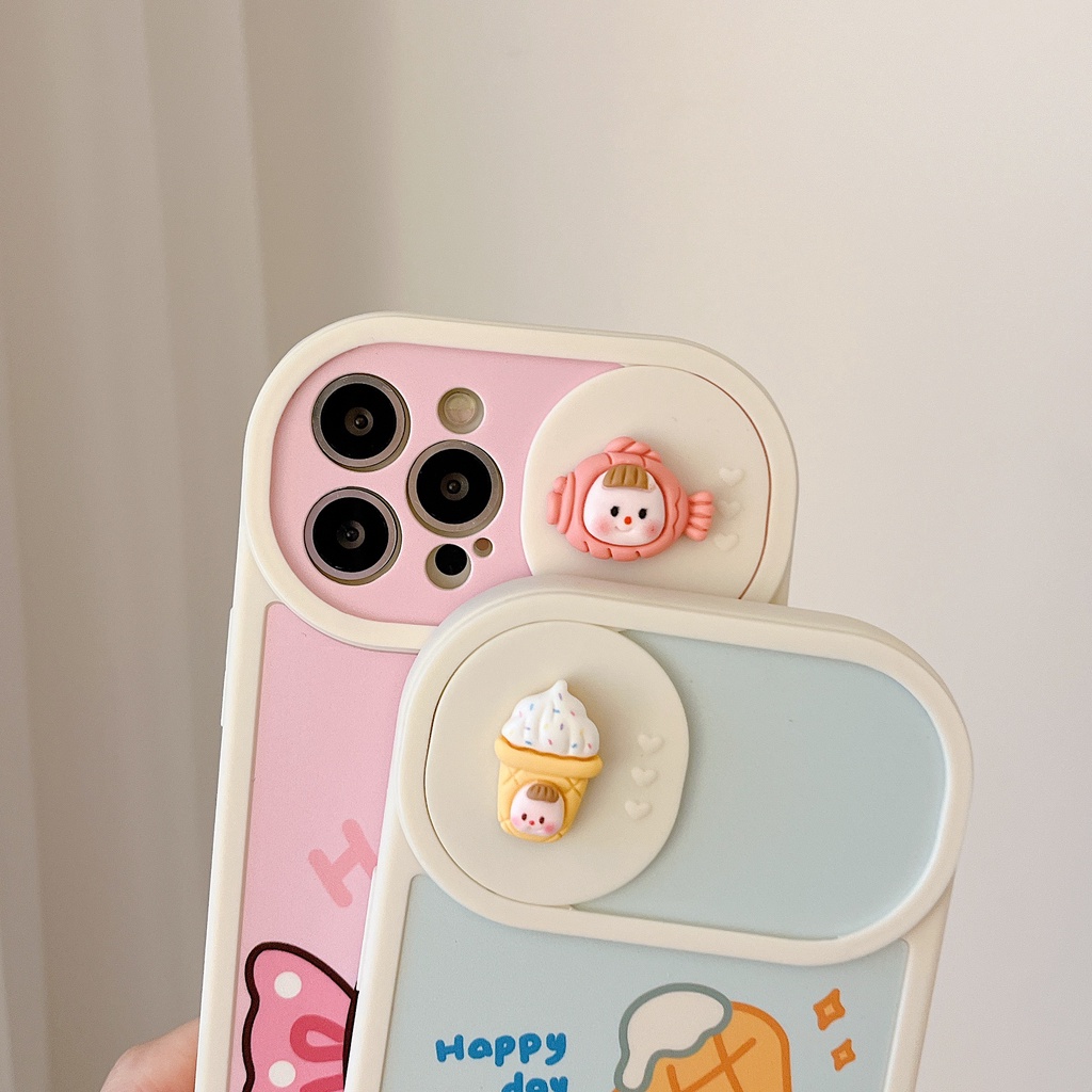 Ốp Điện Thoại Silicon Mềm Chống Sốc Họa Tiết Que Kem Cho iPhone 13 12 11 Pro Max XR XS Max X