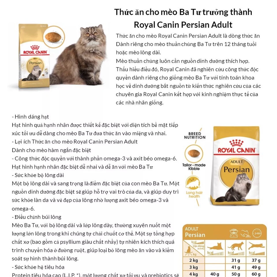Thức ăn dạng hạt cho mèo Anh lông dài  Royal Canin - PetMall