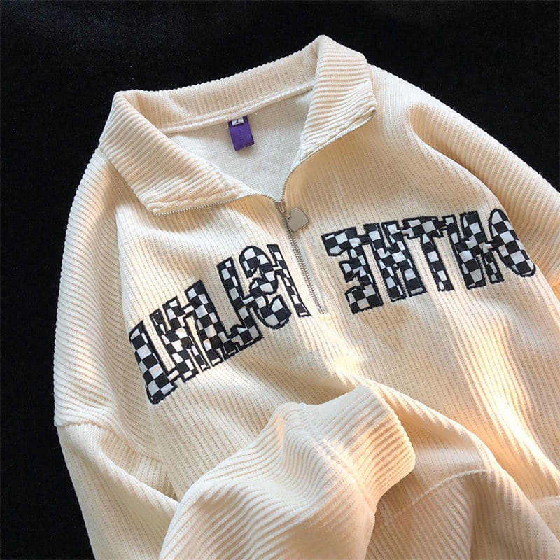 (Order) Áo polo nữ ulzzang mẫu mới hàng thu đông in chữ chất nhung gân cá tính old school (ảnh thật) | BigBuy360 - bigbuy360.vn