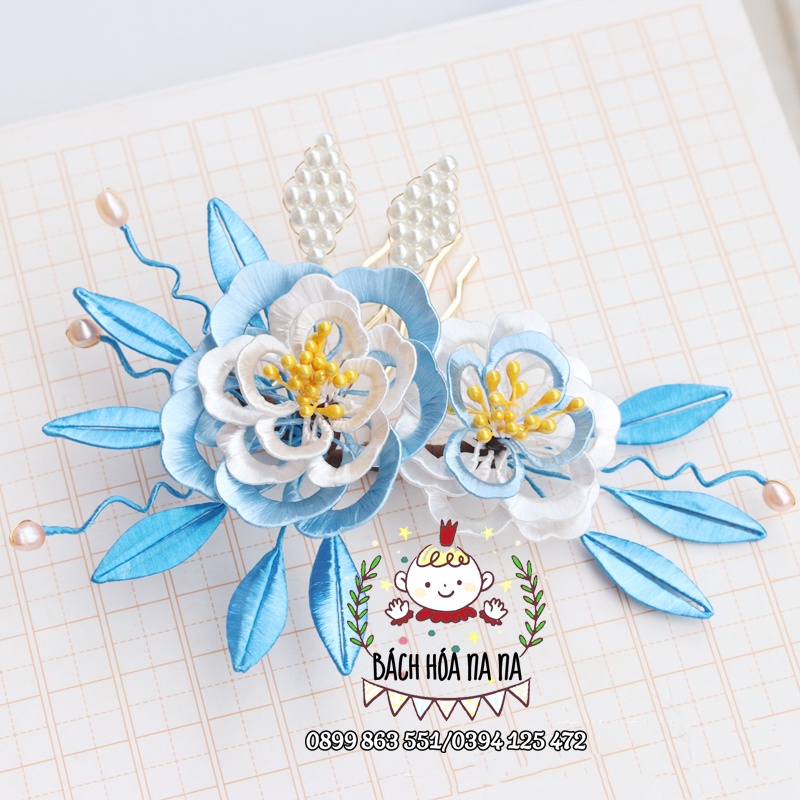 DIY / Bộ Kit Bạn tự làm Hoa cuốn chỉ- Triền hoa cuốn chỉ - Trâm cài cổ trang- làm hoa quấn chỉ handmade - Bách hóa na na