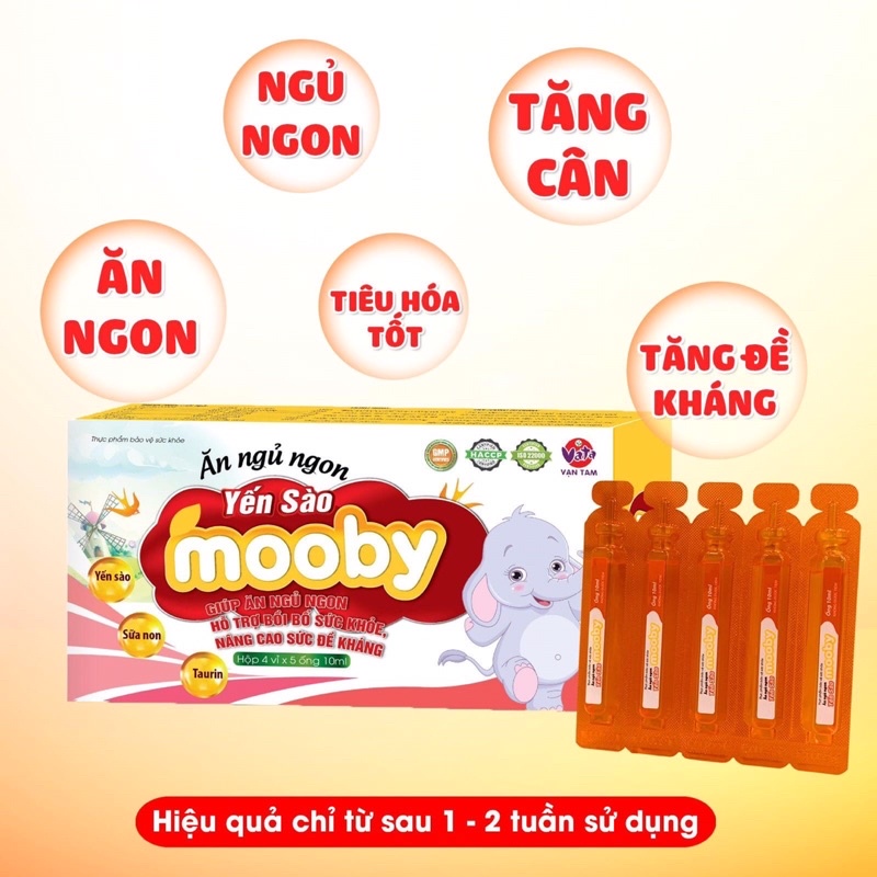 Ăn ngủ ngon yến sào mooby - hỗ trợ tăng cân,tăng đề kháng,ngủ sâu giấc