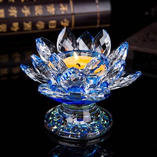 Đế Nến Pha Lê Hoa Sen Trung