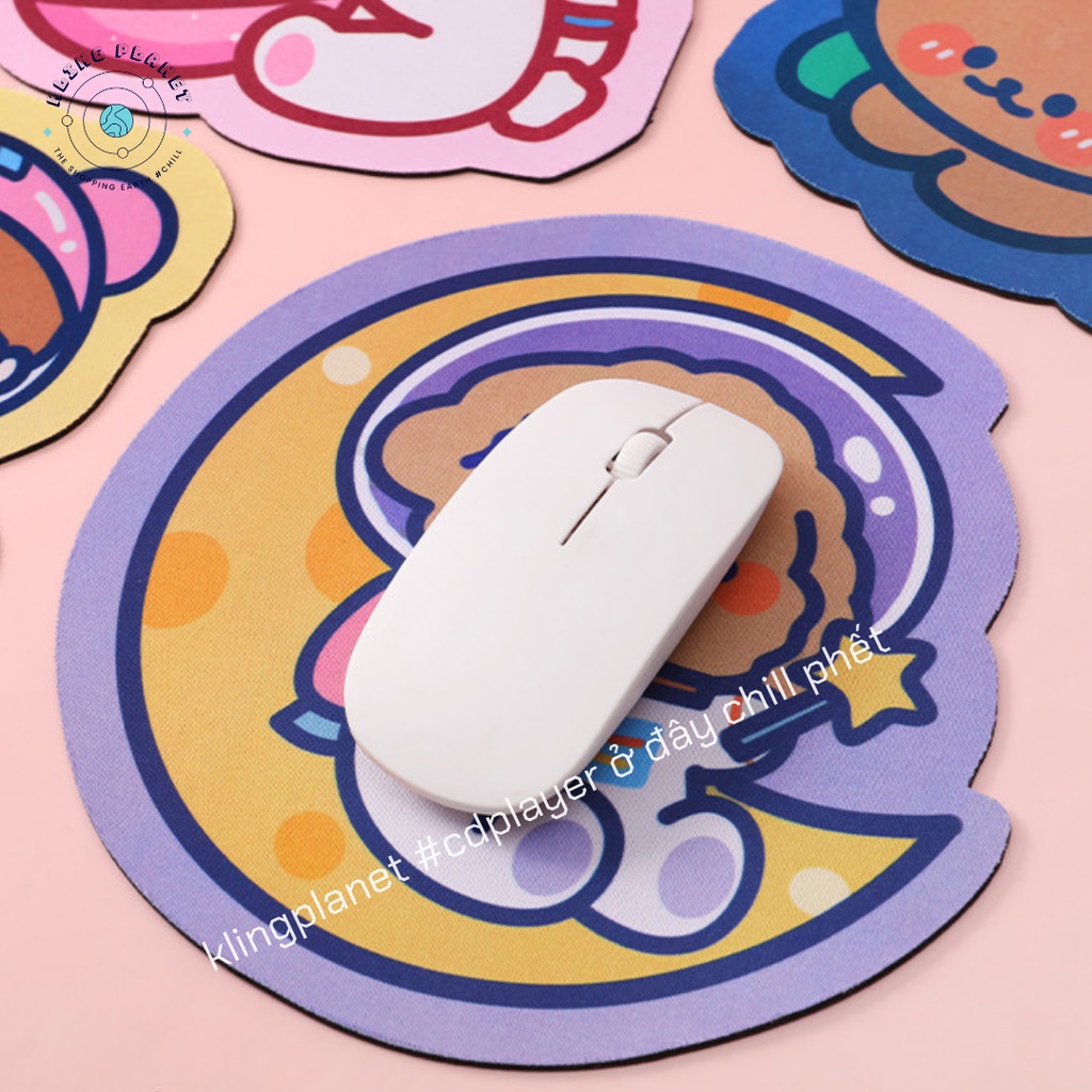 Lót chuột/Bàn di chuột MOUSEPAD size nhỏ BST Phi hành gia hoạt hình siêu dễ thương