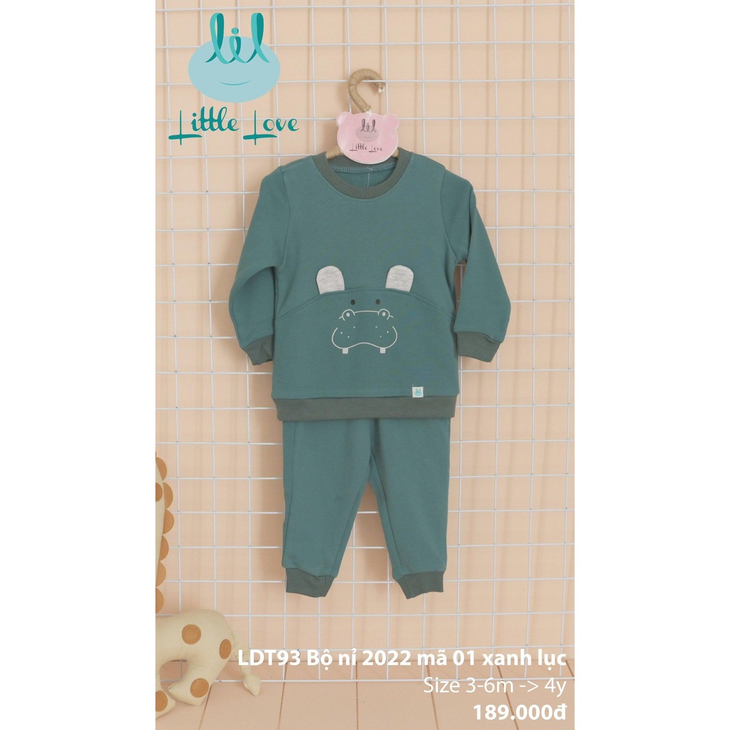 Bộ nỉ nhung dày ấm cho bé trai bé gái mẫu mới nhất 2022