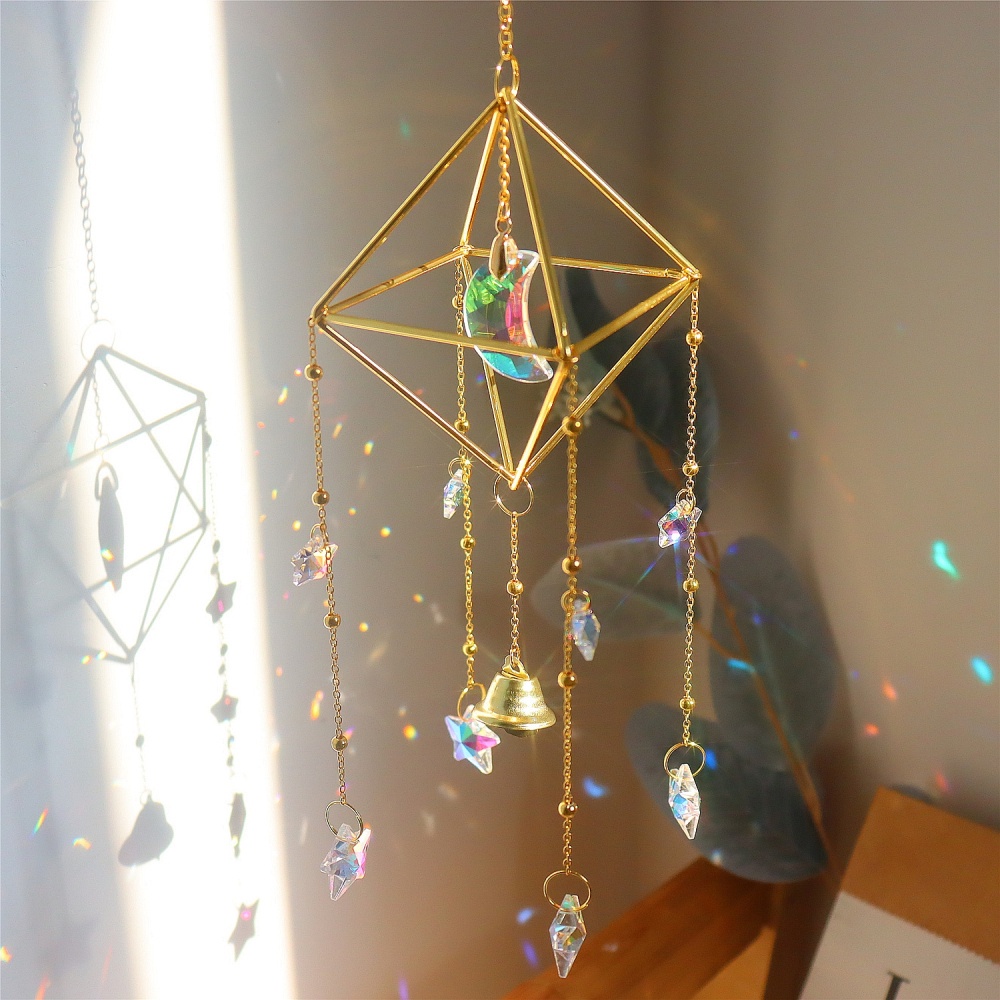 Elegant Aurora Crystal Hanging Wind Chime