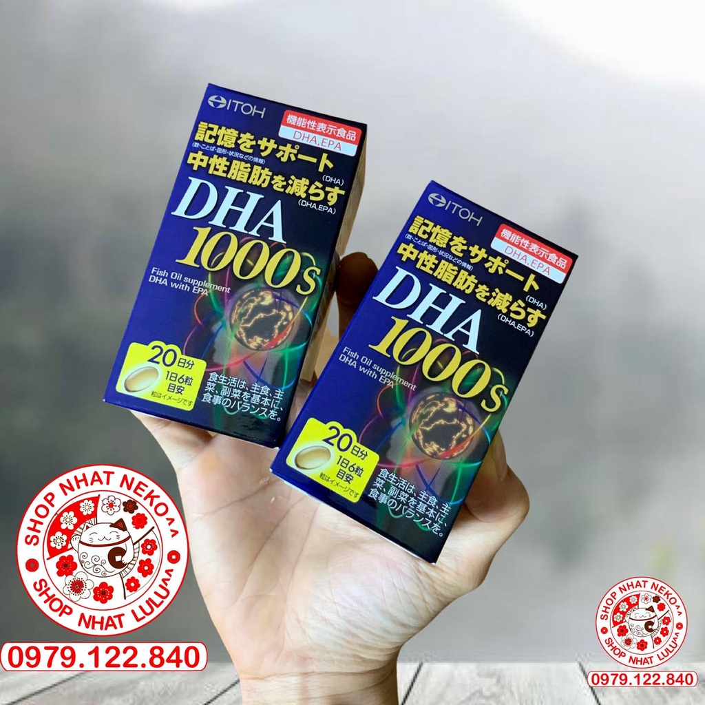Viên uống bổ não DHA 1000mg &amp; EPA 14mg ITOH Nhật Bản