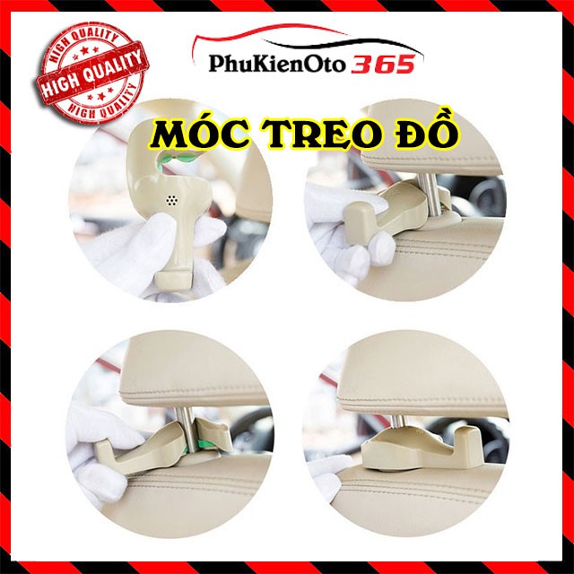 Bộ 2 móc treo đồ trên ô tô - Móc treo đồ sau ghế ô tô (màu tùy chọn)