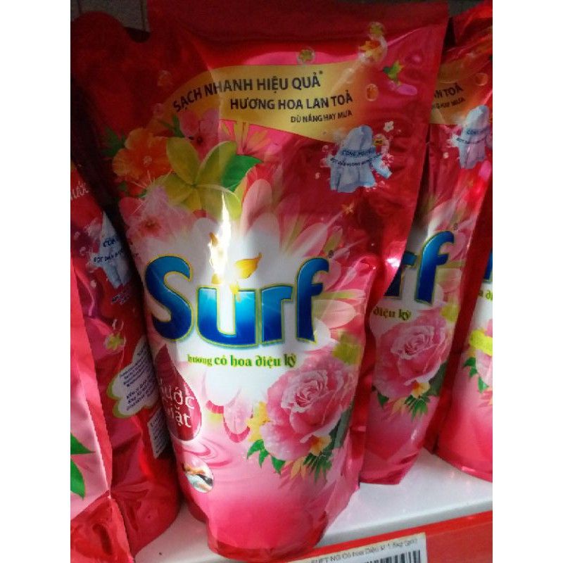 Nước giặt Surf hương cỏ hoa diệu kỳ / sương mai dịu nhẹ túi 1.7 lít