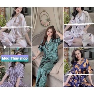 Đồ bộ lụa satin tiểu thư