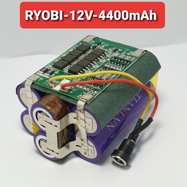 KHỐI PIN Ryobi-3S-12V - 4400mah XẢ 40A DÙNG CELL TIANL VN