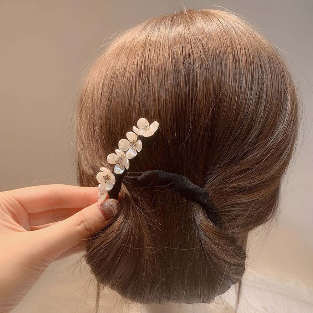 Dây quấn búi tóc đính ngọc trai nhân tạo độc đáo