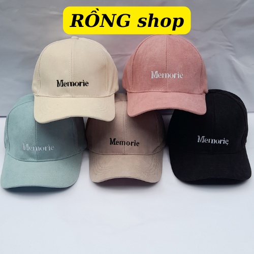 Mũ nón lưỡi trai nam nữ chất nhung tăm