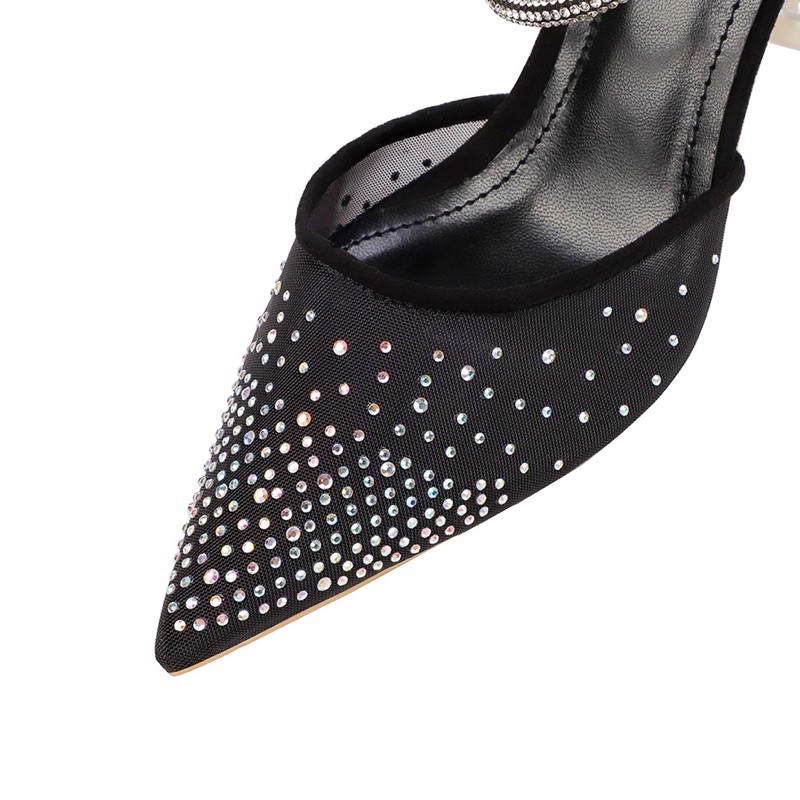 SALE- Sandal cao cấp dự tiệc quai quấn tán đá size 37