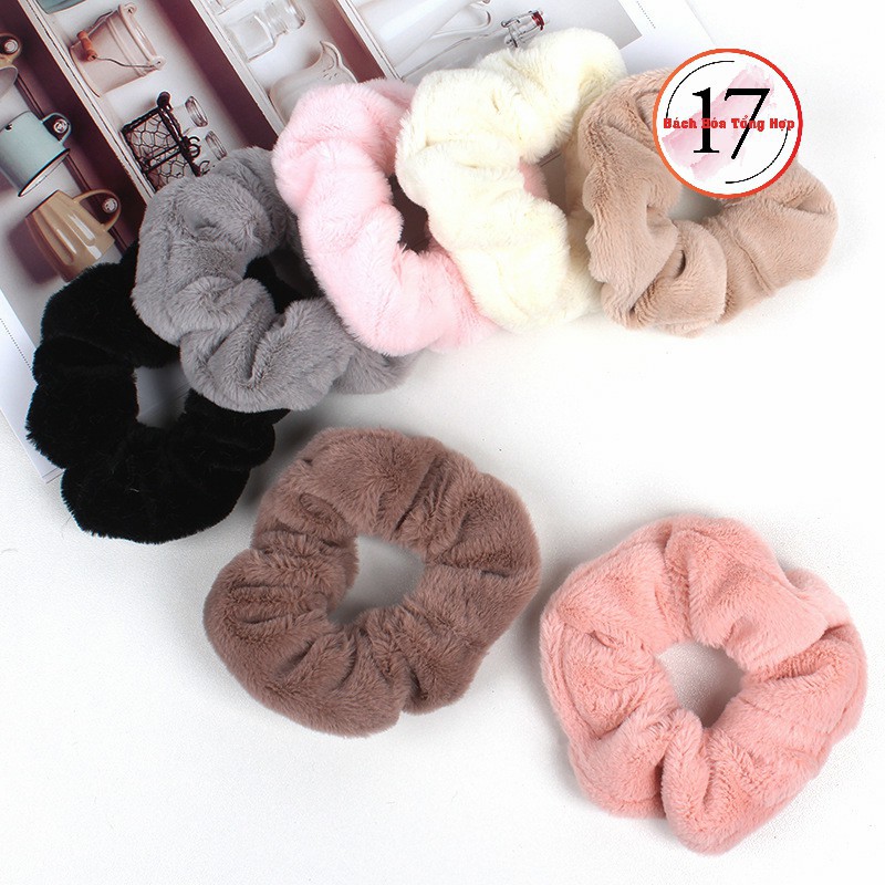 Dây cột tóc nhung Scrunchies, dây buộc tóc sang chảnh và mềm mại cho phái nữ