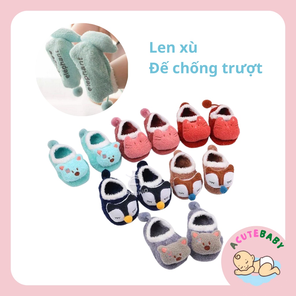 Vớ cho bé Giầy tất lông chuột có đế chống trượt