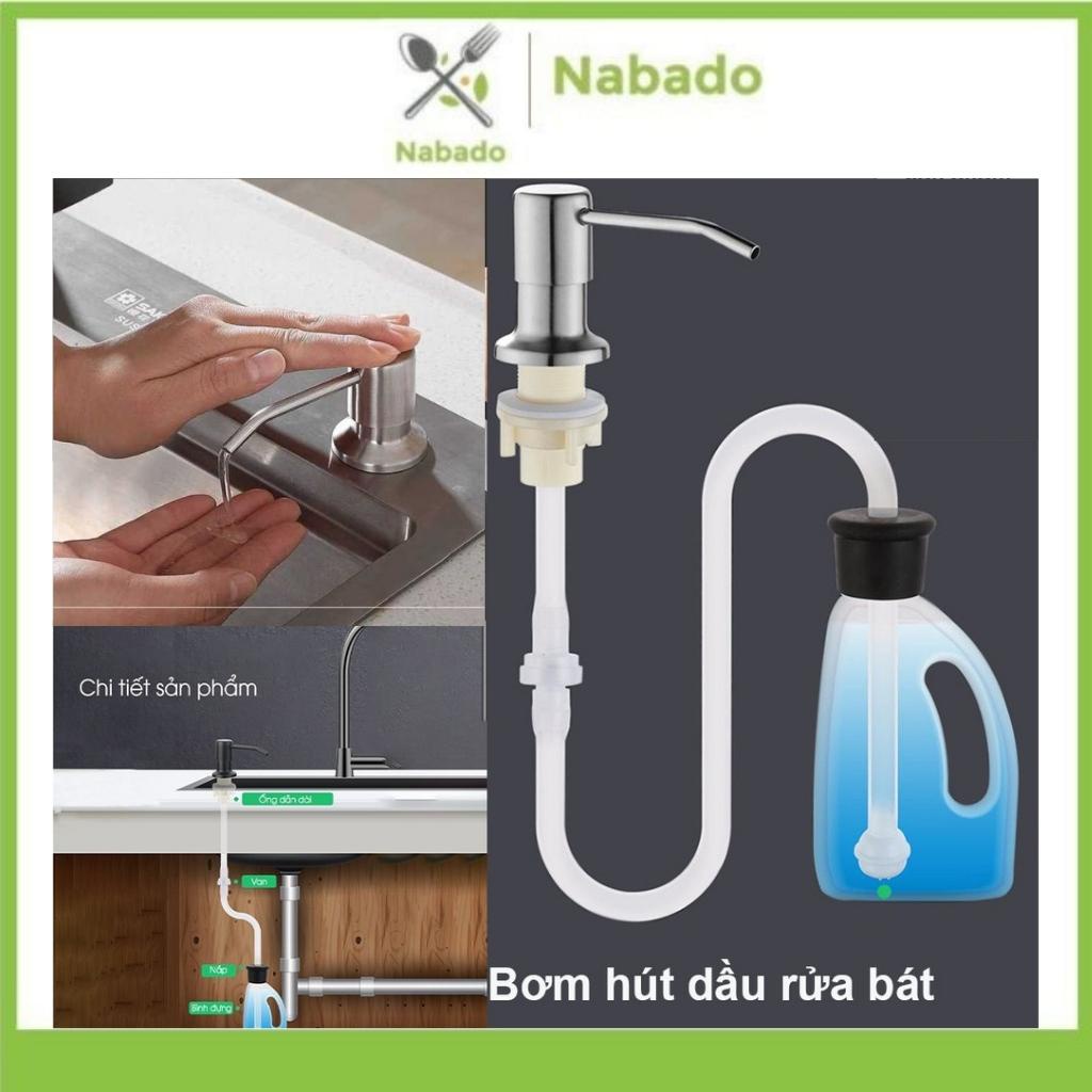 Vòi tăng áp Bơm hút dầu rửa bát, xà phòng có vòi xịt tiện lợi, gắn chìm dưới bồn rửa