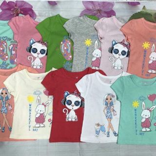Sét 4 Áo thun cotton bé gái