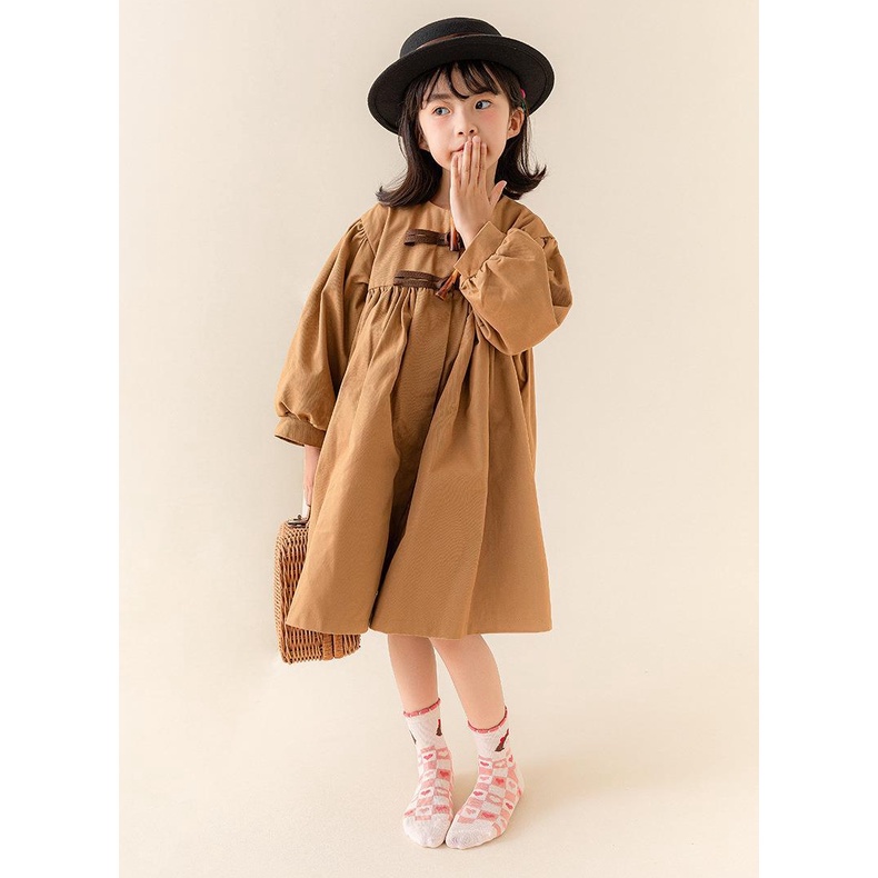 Set 5 đôi vớ KOKOROCARE YSZ-39 cotton cổ vừa họa tiết dâu tây thời trang thu đông cho bé gái 1-8 tuổi 2022 size S/ M/ L