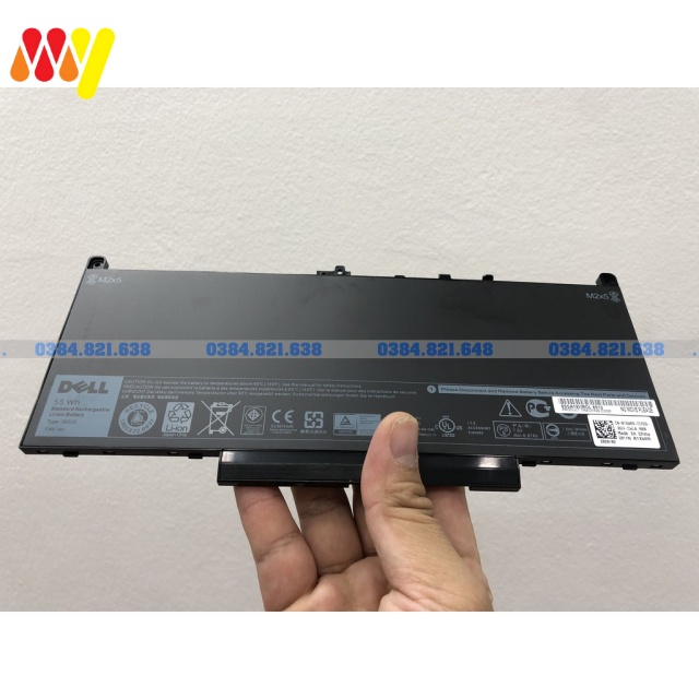 ZIN 55Wh - Pin laptop Dell  Latitude E7470 E7270 J60J5 0J60J5 PDNM2 0PDNM2 7CJRC 07CJRC MC34Y 242WD GG4FM New 100%